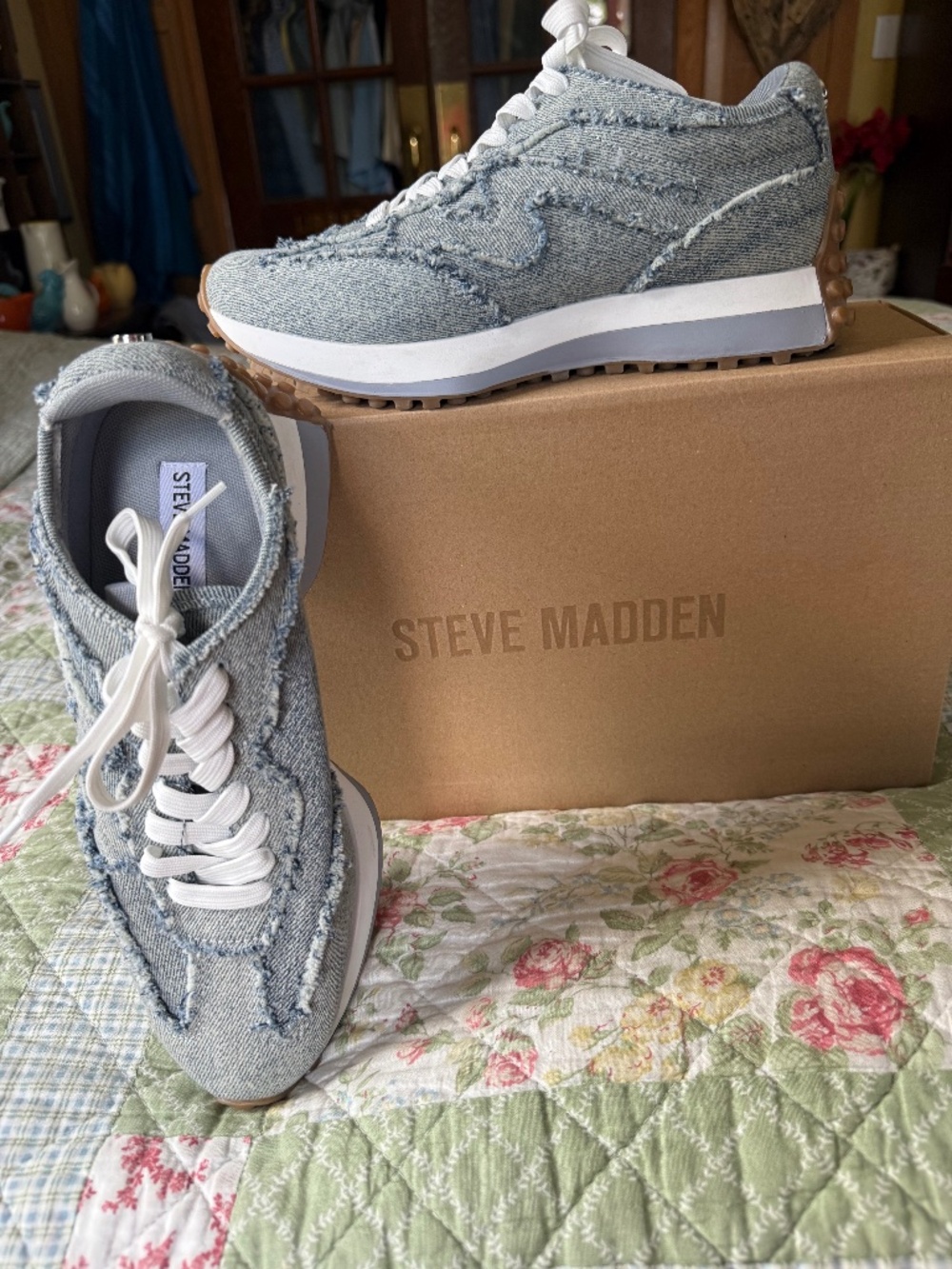 Steve Madden Denim “Campo” Sneaker, Sz 9.5